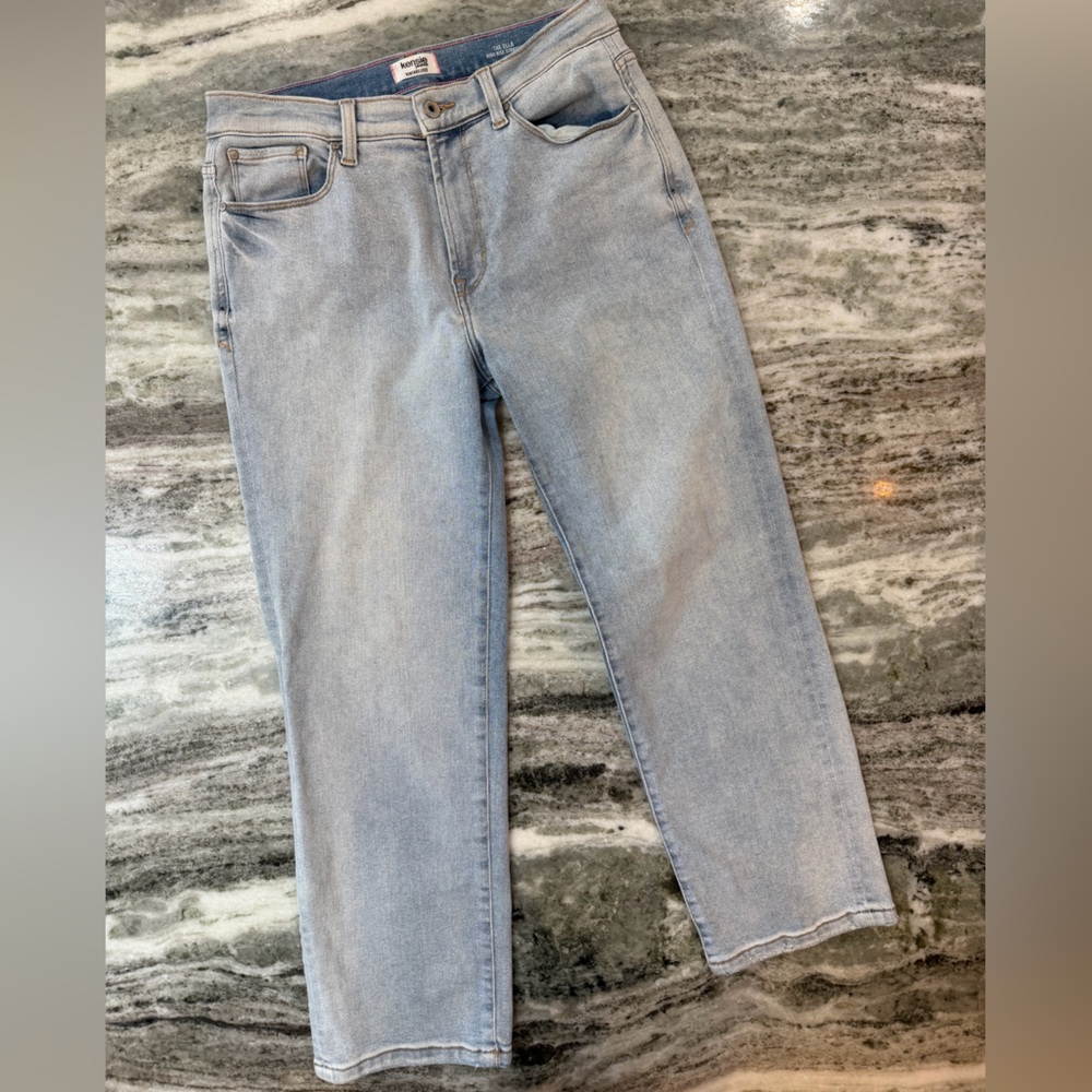 Kensie Light Blue High Rise Straight Leg Jeans